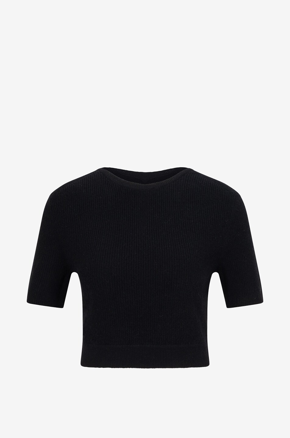 LISA YANG Josefina cashmere crop top Women BLACK 1
