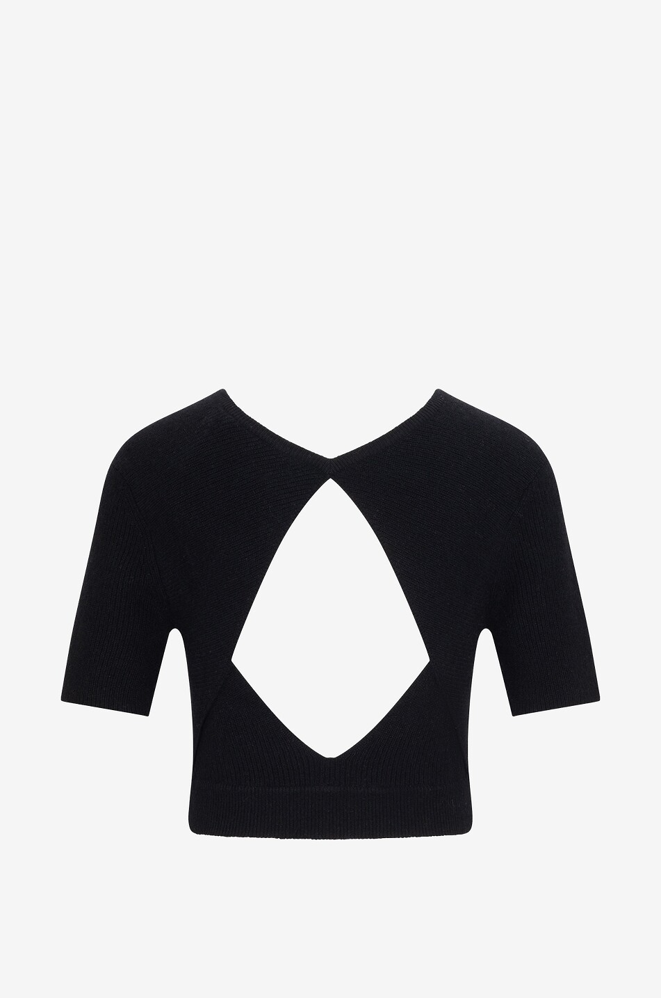 LISA YANG Josefina cashmere crop top Women BLACK 2