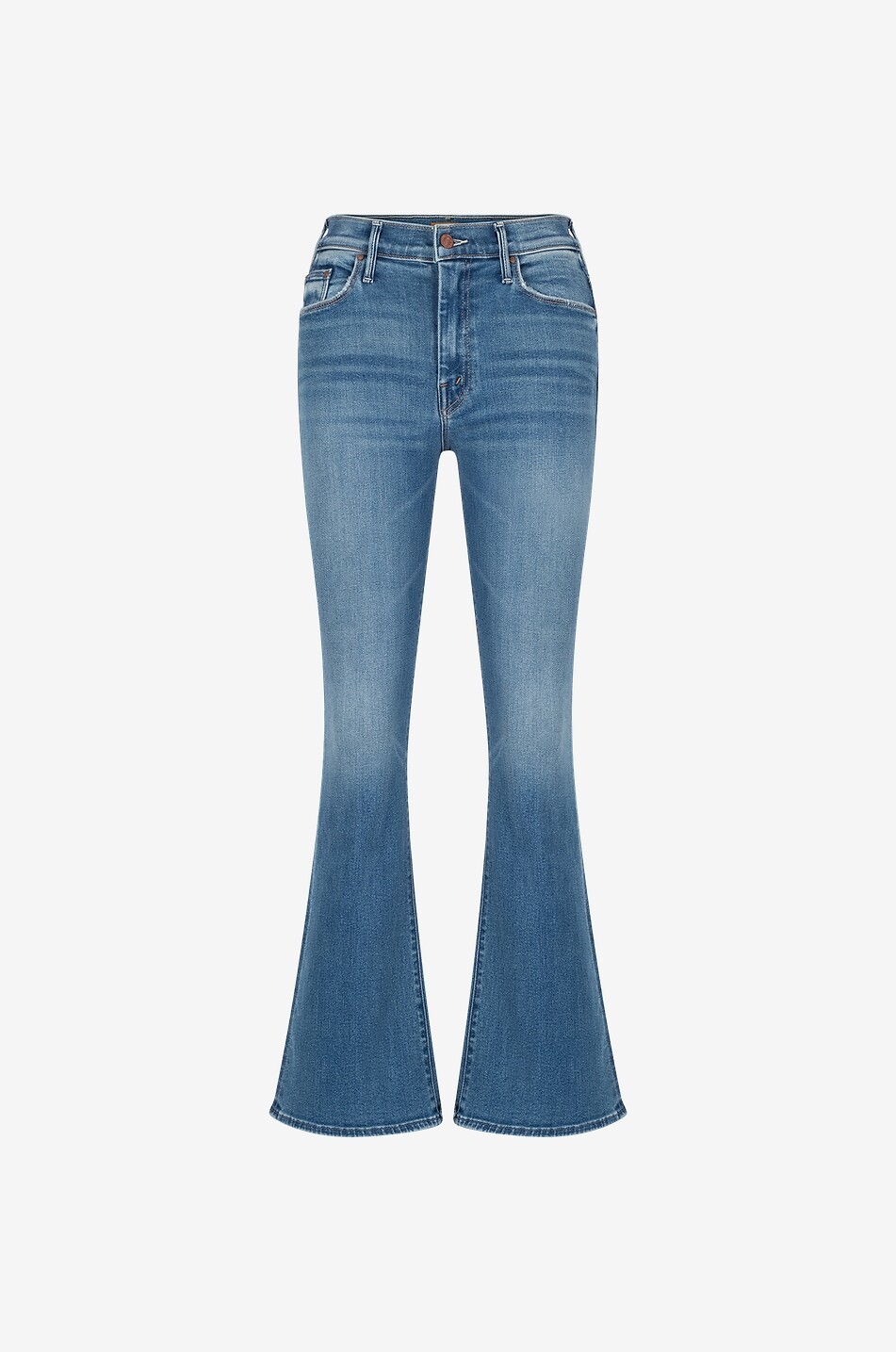 Ausgewaschene Jeans mit ausgestelltem Bein aus Baumwolle und Modal The Weekender
