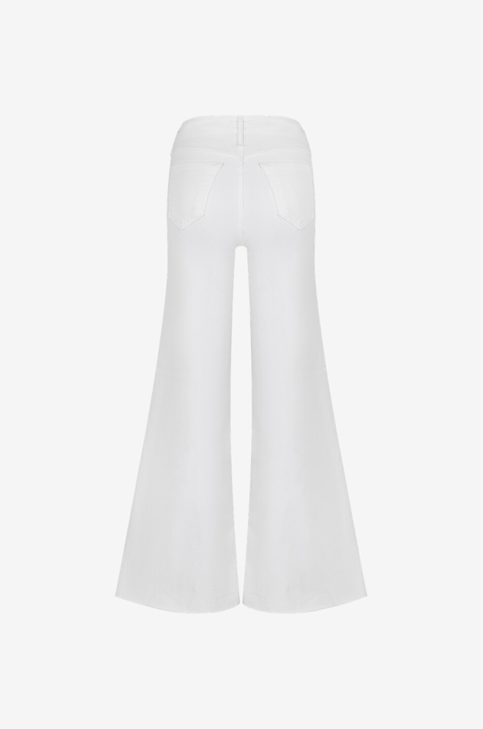 MOTHER Jeans mit ausgestelltem Bein aus Baumwolle The Roller Fray Damen WEISS 2
