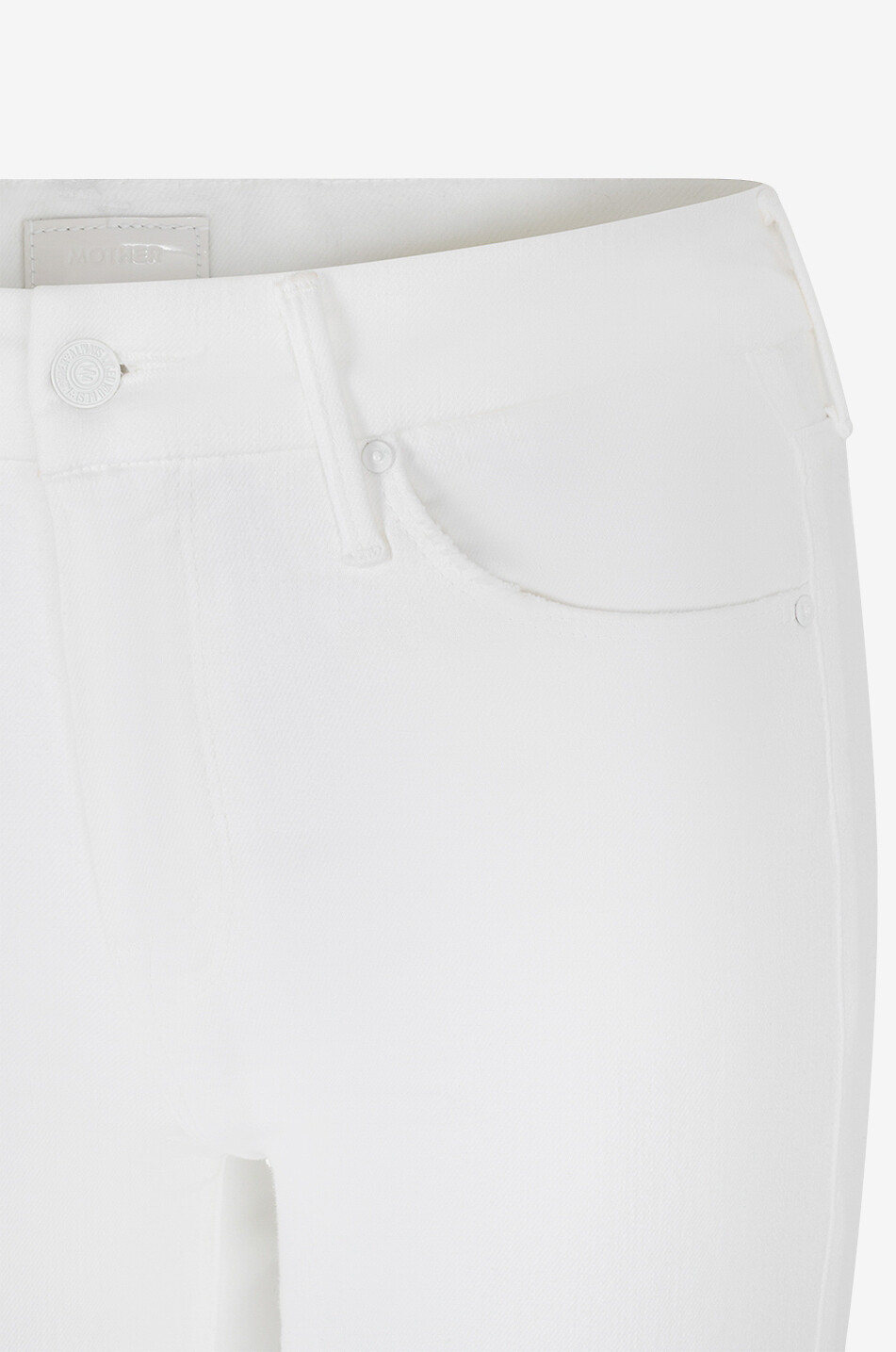 MOTHER Jeans mit ausgestelltem Bein aus Baumwolle The Roller Fray Damen WEISS 3