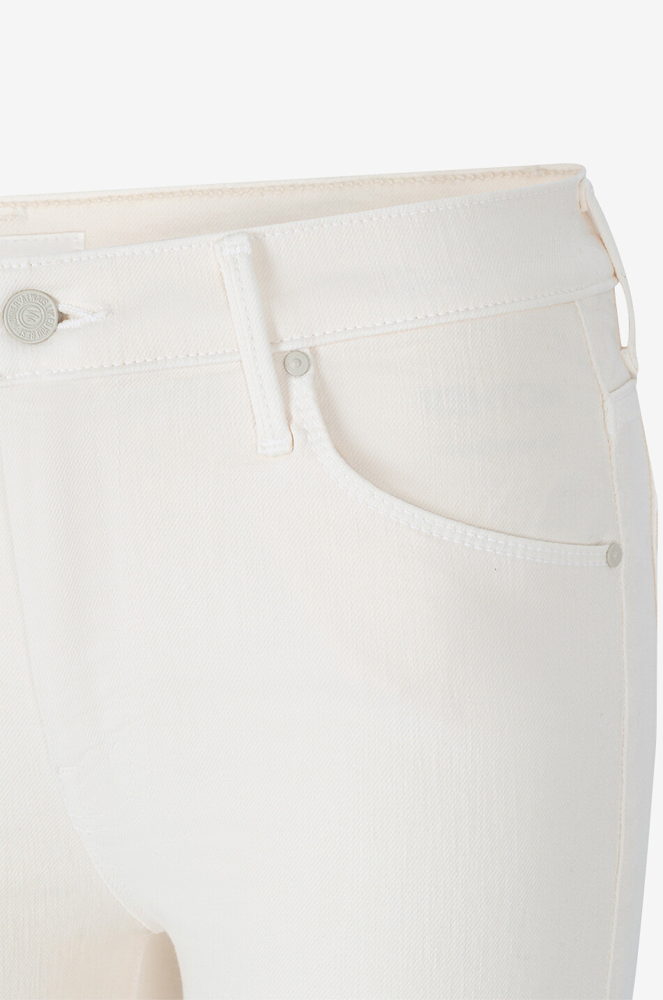 MOTHER Jean évasé en coton The Weekender Femme BLANC CASSE 3