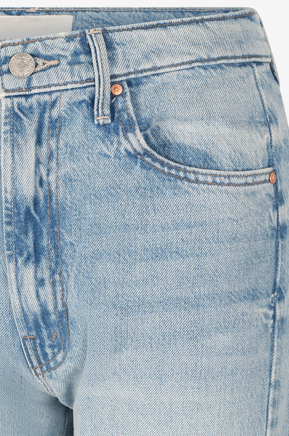 MOTHER Jean large en coton The Half Pipe Ankle Femme BLEU CLAIR 3