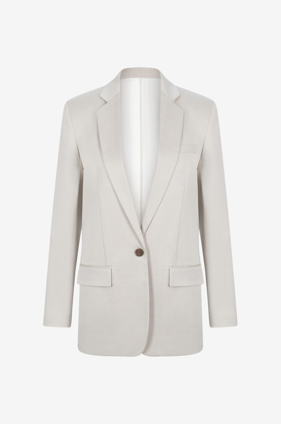 Blazer aus Woll- und Baumwollstretch-Gabardine