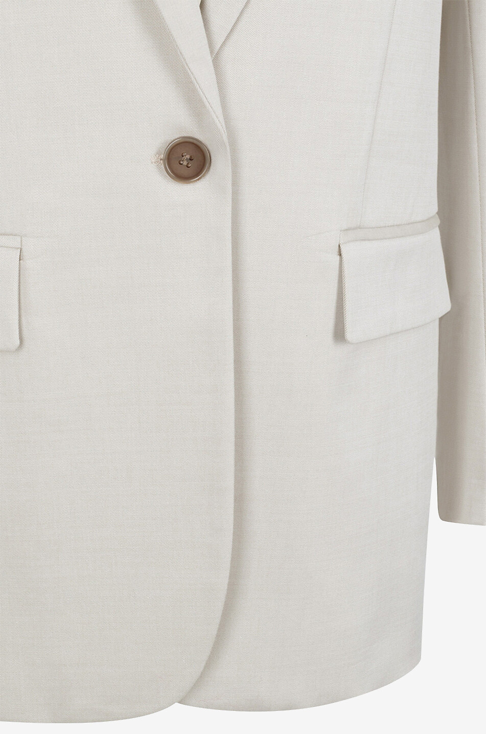 BARBARA BUI Blazer aus Woll- und Baumwollstretch-Gabardine Damen CREMEFARBEN 3