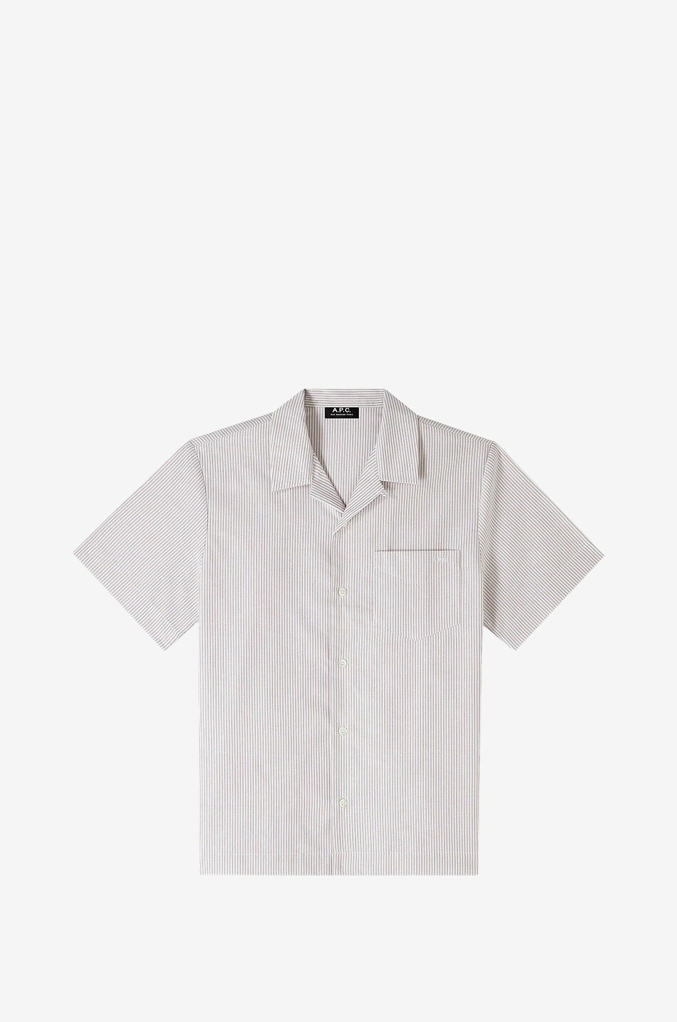 Lloyd short-sleeved striped organic cotton shirt