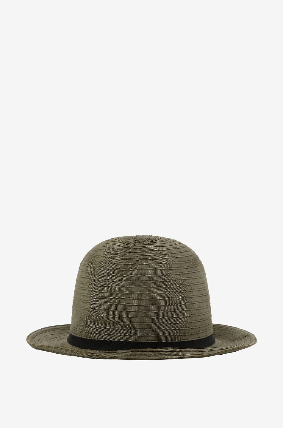 GREVI Braided cotton bowler hat Women DARK KHAKI 1