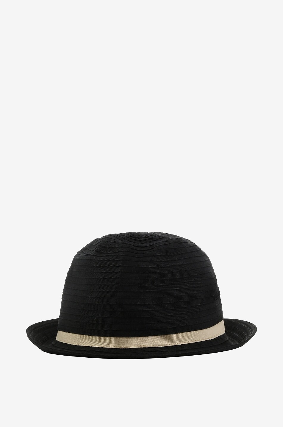 GREVI Braided cotton bowler hat Women BLACK 1