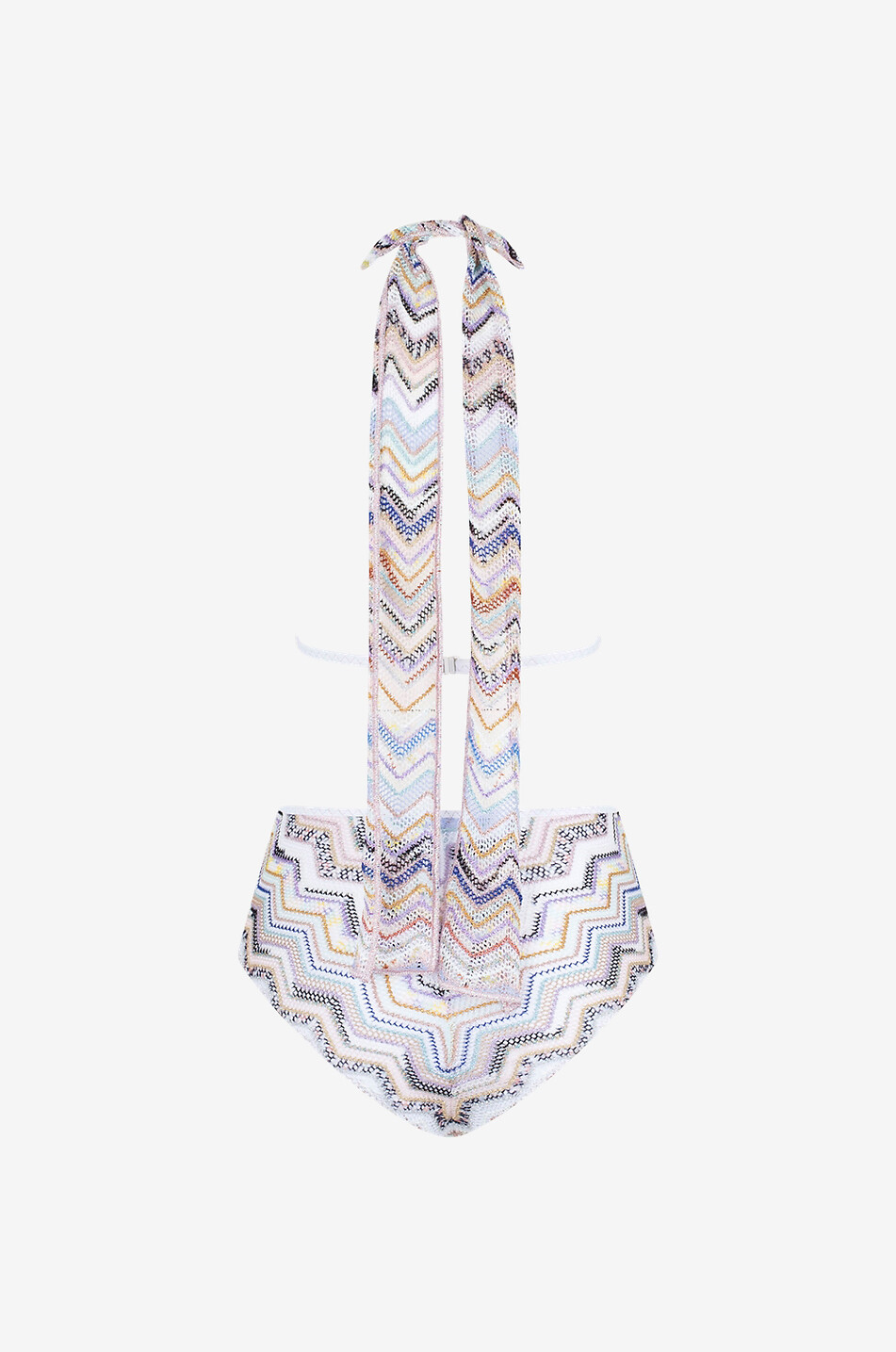 MISSONI Triangel-Bikini mit hoher Taille aus glitzerndem Lochstrick Damen BUNT1 2
