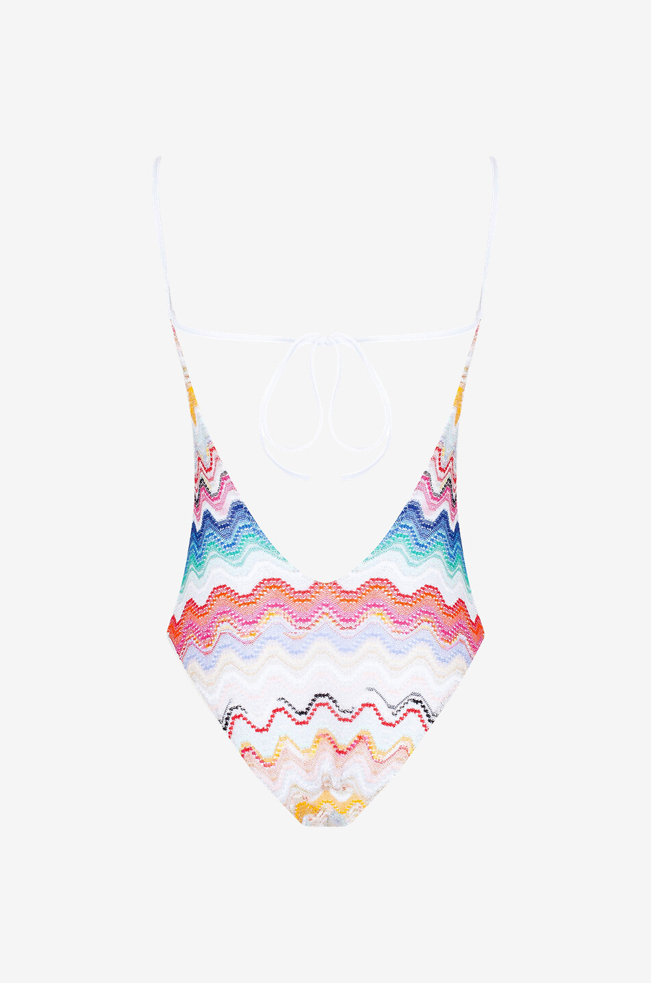 MISSONI Glittering knit swimsuit with V-shaped cut-out Women MULTI COLOURED 3 2