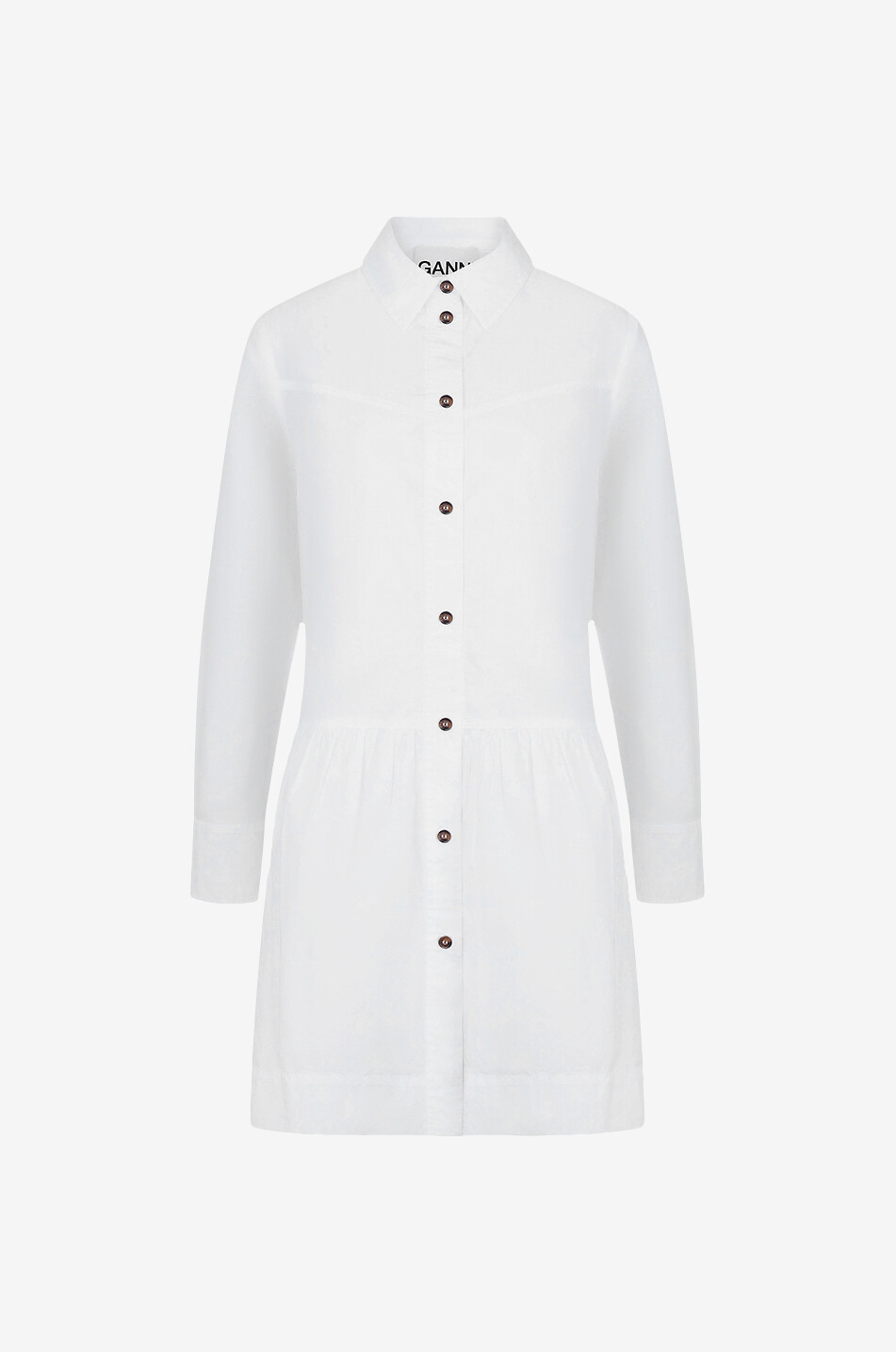 Weites Minihemdkleid aus Popeline