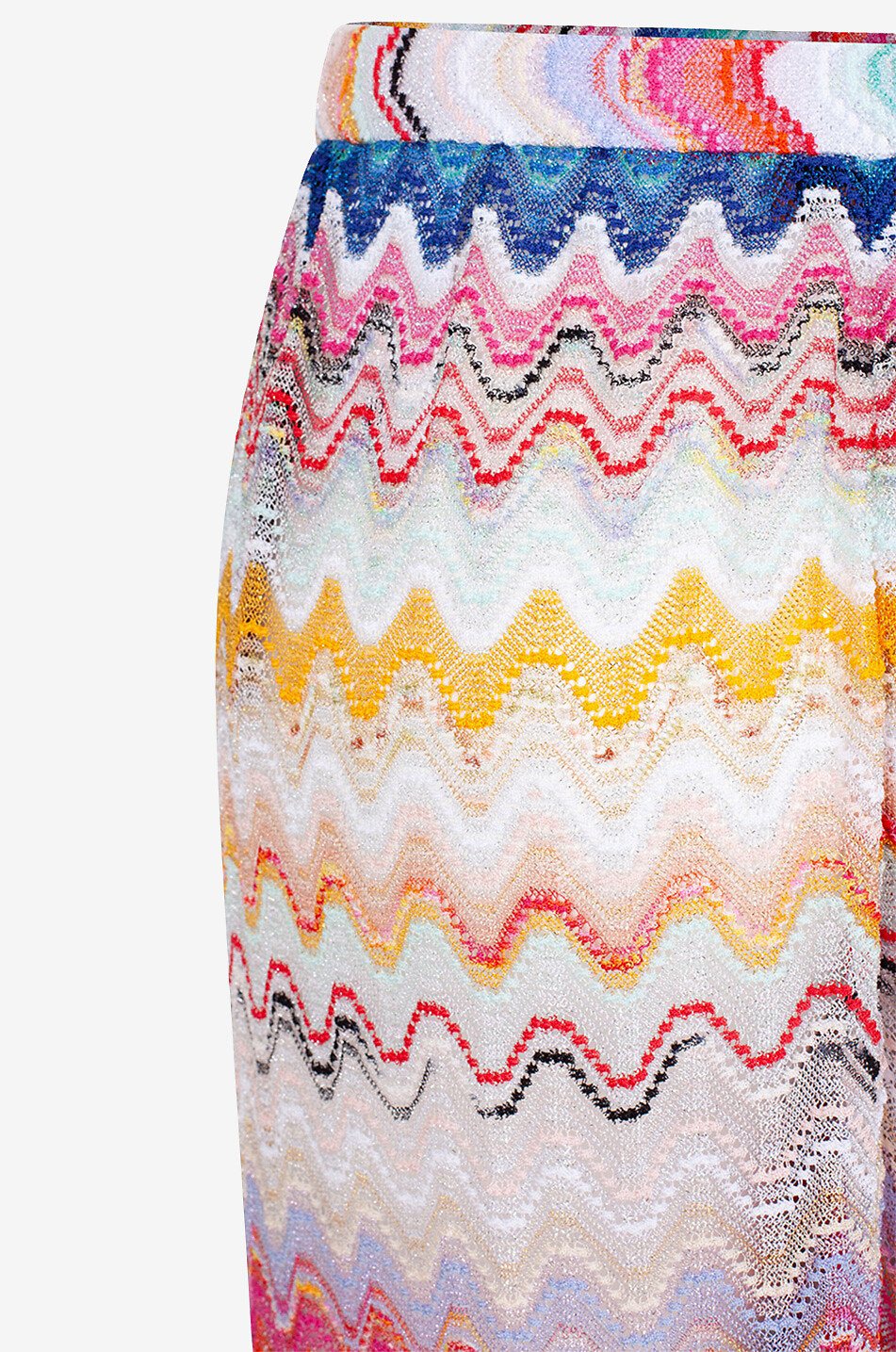 MISSONI Pantalon de plage large en maille ajourée motif vagues Femme MULTICOLORE3 3