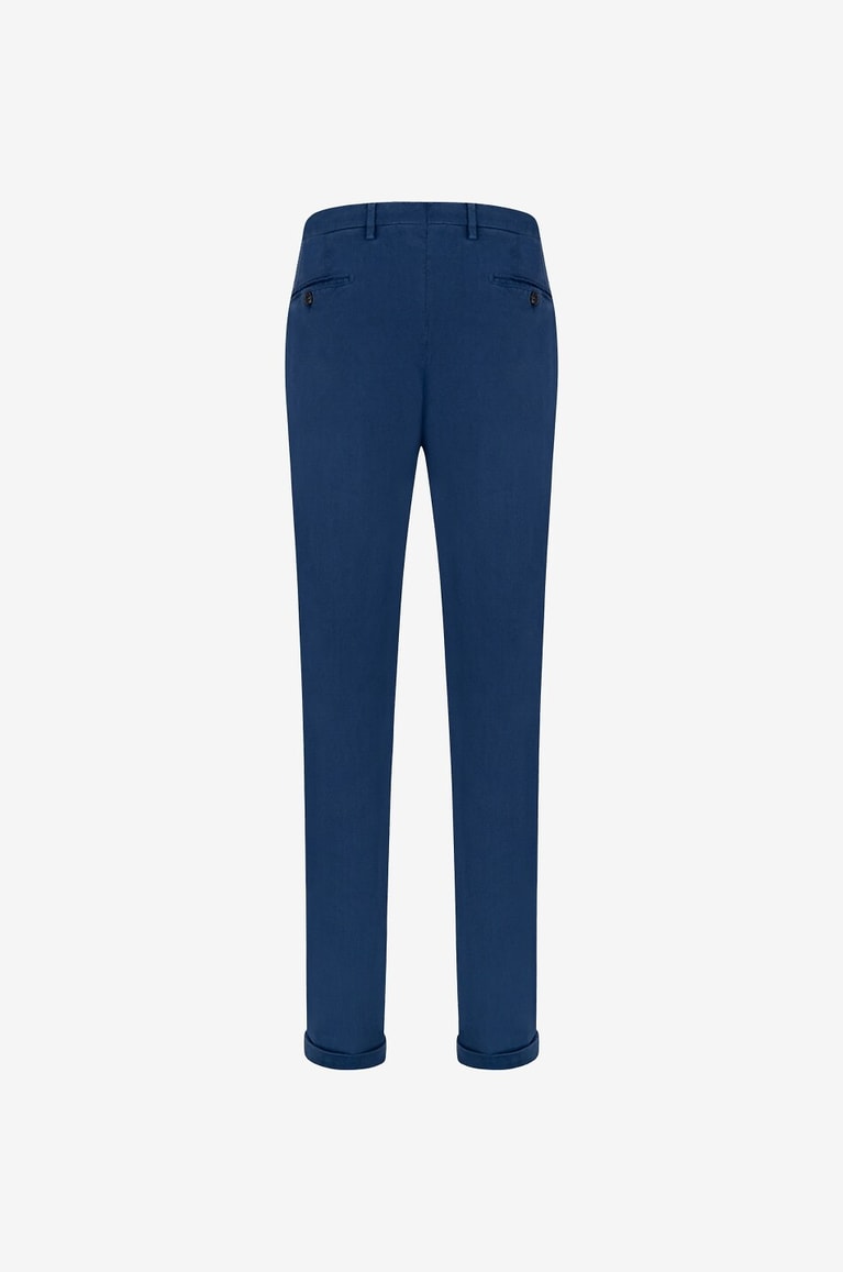 B SETTECENTO Slim-Fit-Chinohose aus Baumwolle Herren MITTELBLAU 2