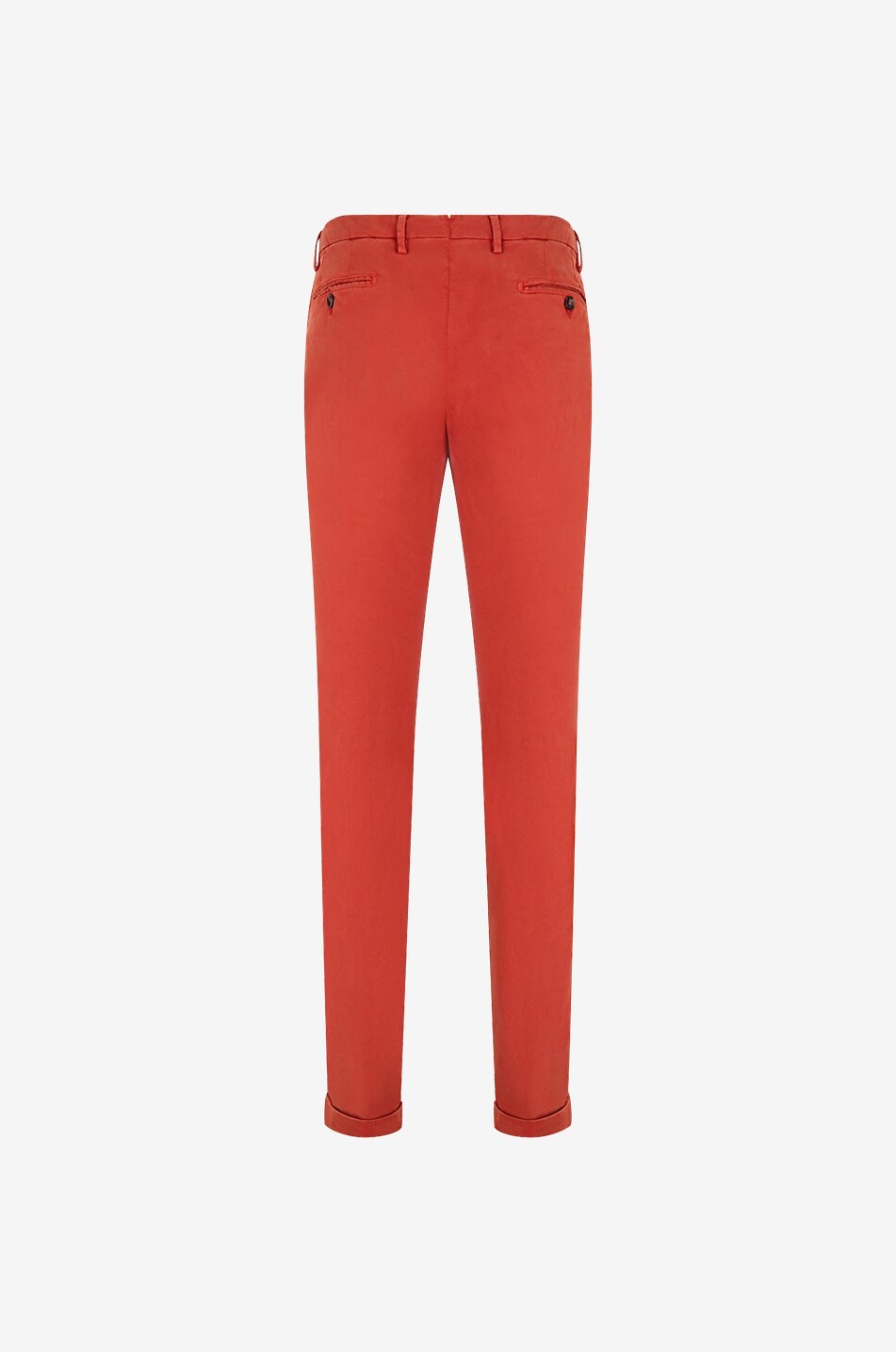 B SETTECENTO Pantalon chino slim en coton Homme ORANGE MOYEN 2