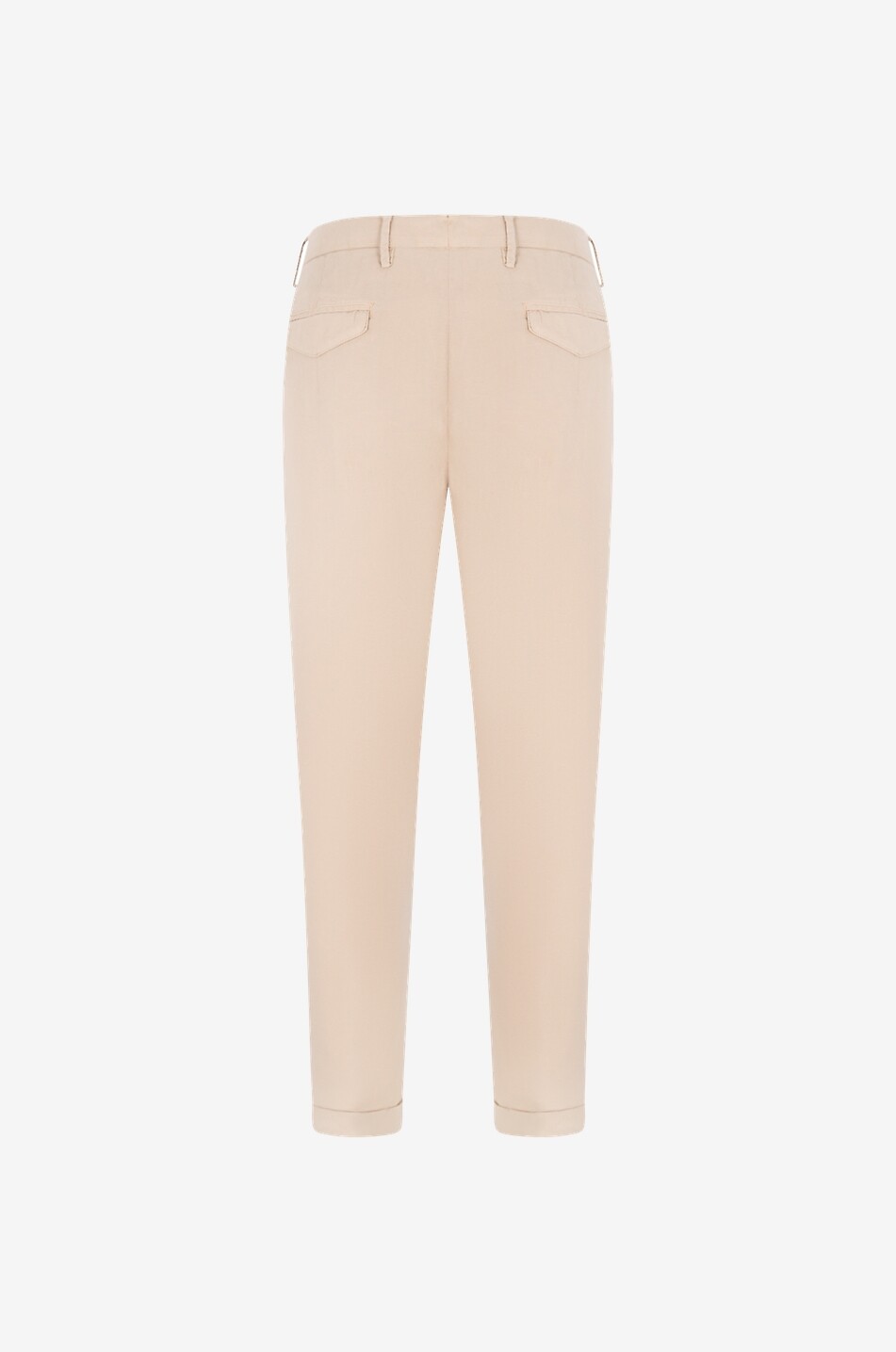 Pantalon chino slim en lin et coton