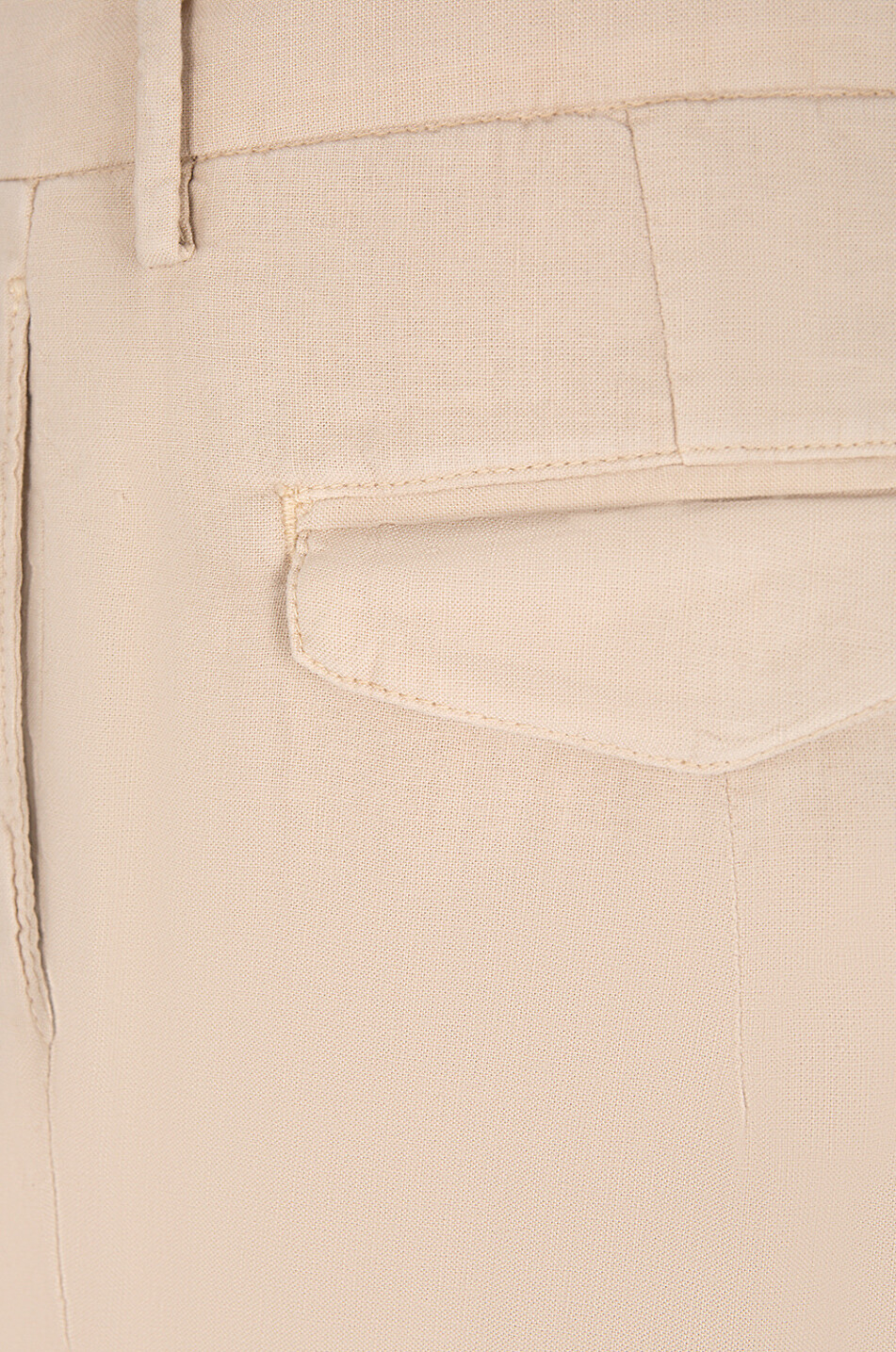 Pantalon chino slim en lin et coton