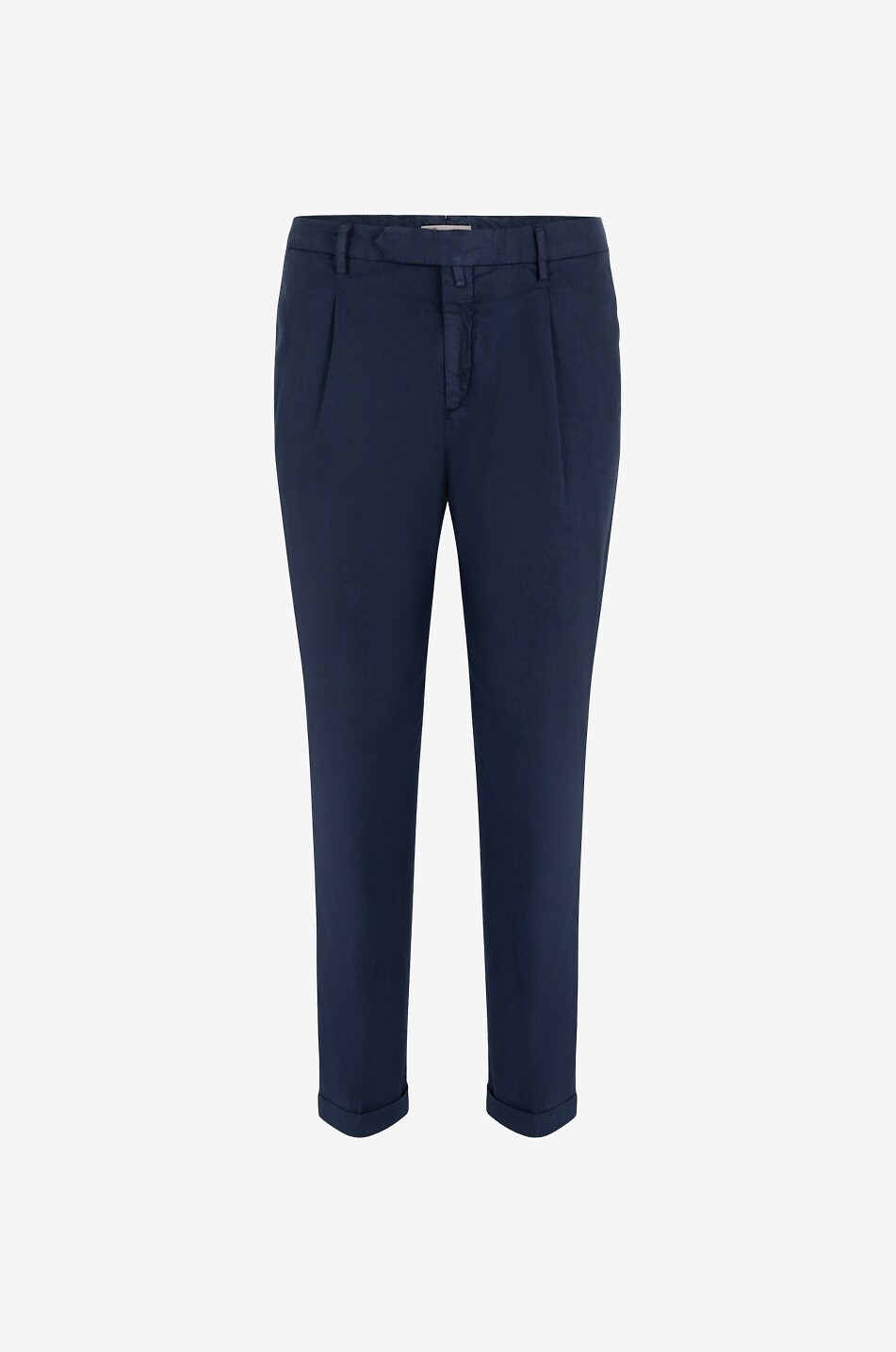 Slim fit chino linen and cotton trousers