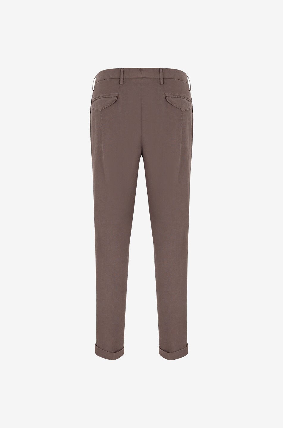 B SETTECENTO Slim-Fit-Chinohose aus Leinen und Baumwolle Herren MITTELBRAUN 2