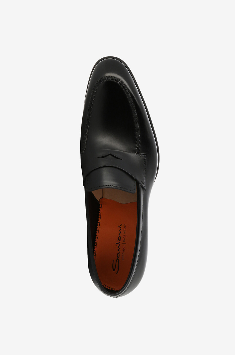 SANTONI Mocassins en cuir lisse brossé Homme NOIR 5