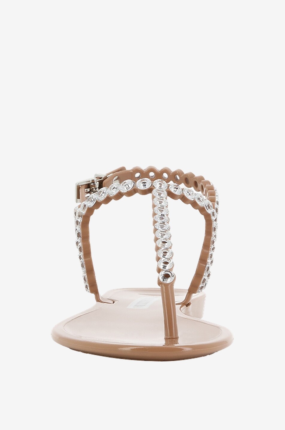 AQUAZZURA Flache PVC-Sandalen mit Kristallen Almost Bare Damen BEIGE 2
