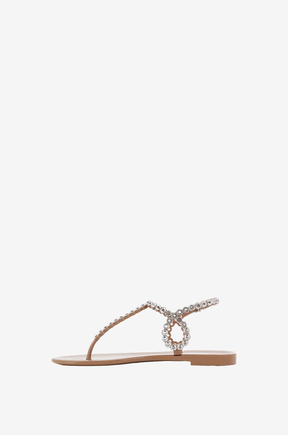 AQUAZZURA Flache PVC-Sandalen mit Kristallen Almost Bare Damen BEIGE 3