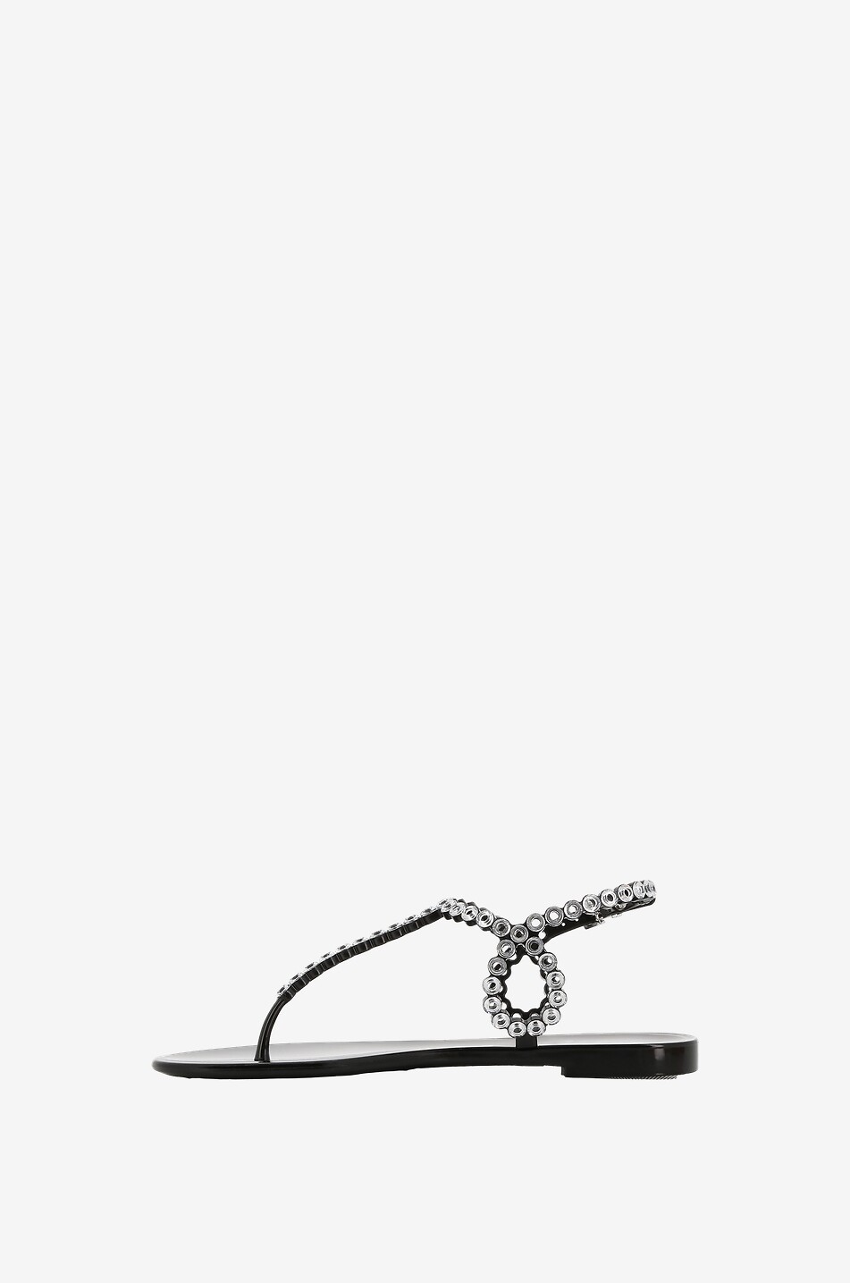 AQUAZZURA Flache PVC-Sandalen mit Kristallen Almost Bare Damen SCHWARZ 3