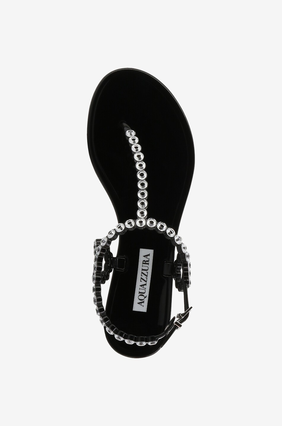 AQUAZZURA Flache PVC-Sandalen mit Kristallen Almost Bare Damen SCHWARZ 5