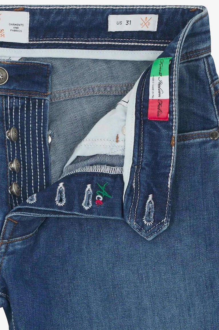 ACE DENIM Roma Denim cotton slim-fit jeans Men DARK BLUE 3