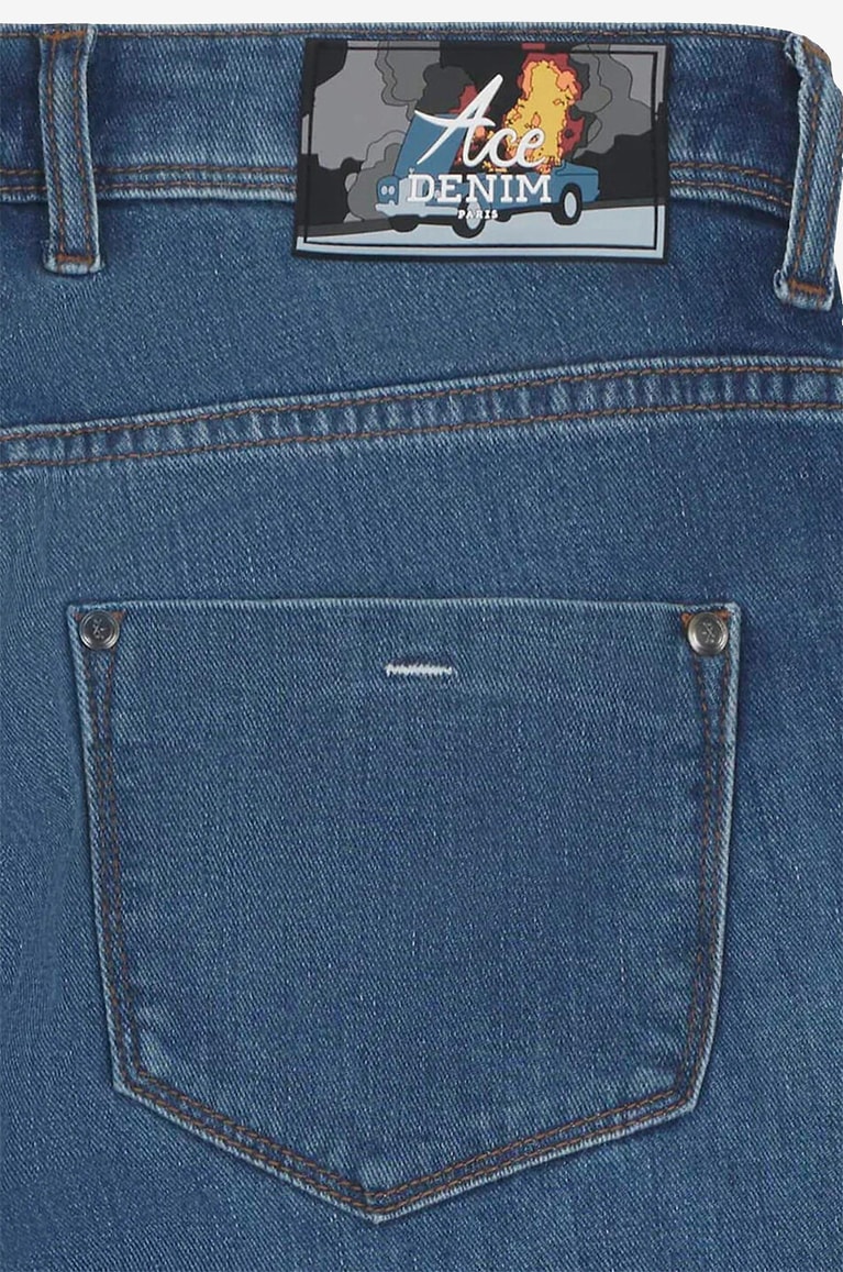ACE DENIM Roma Denim cotton slim-fit jeans Men DARK BLUE 5