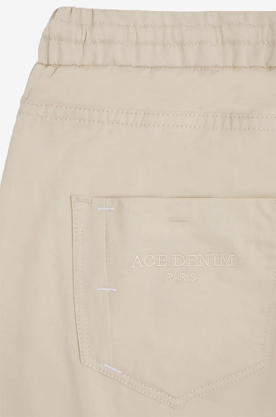 Soft Chino cotton and silk jogger fit trousers