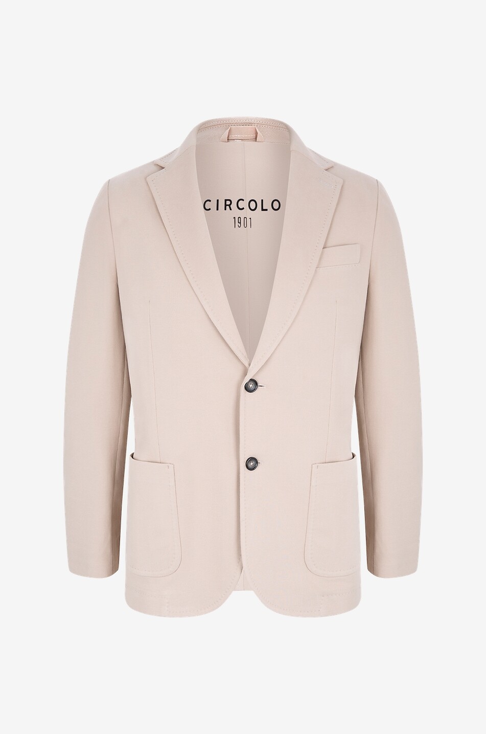 Single-breasted cotton blazer