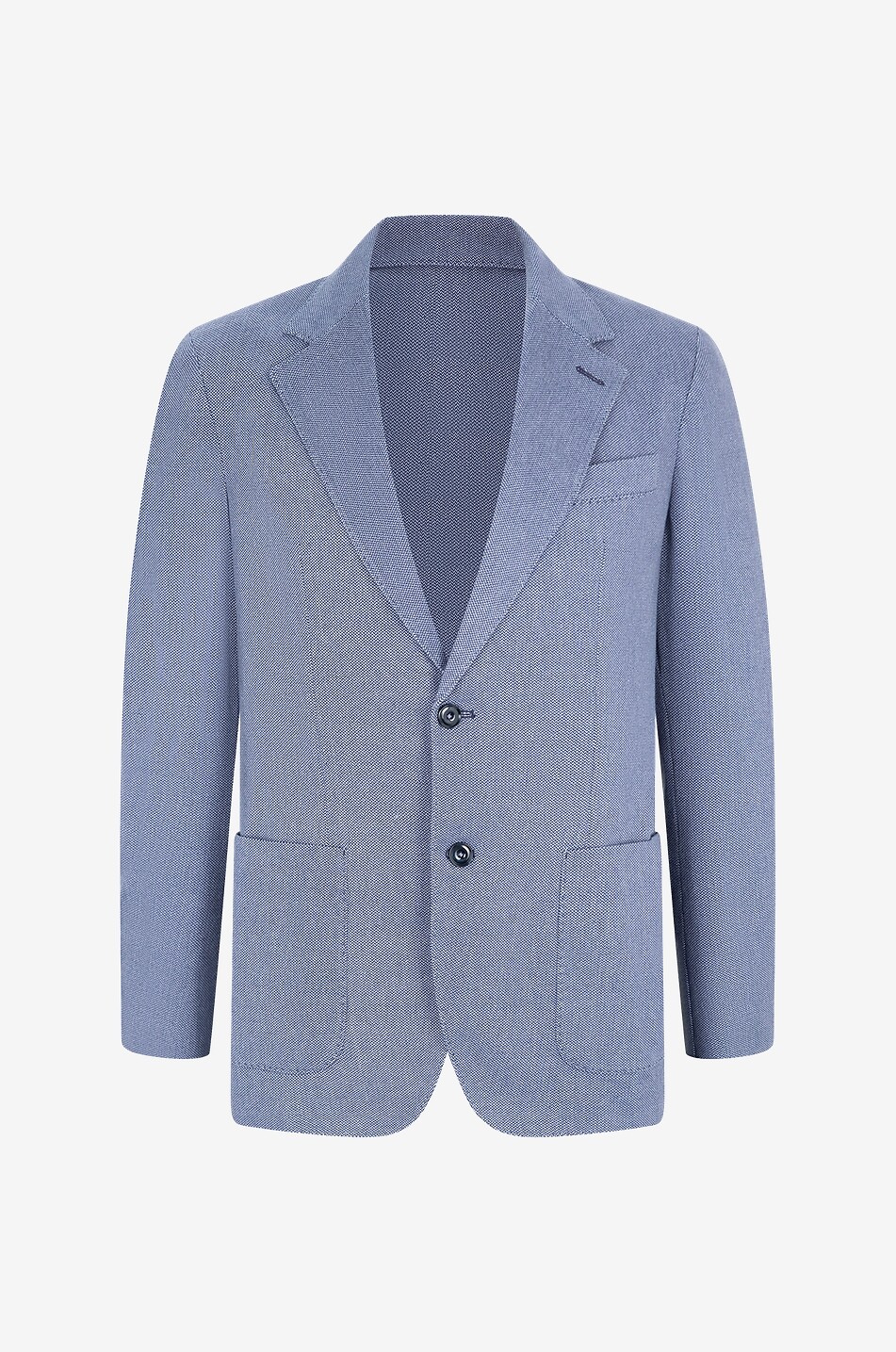 Chevron patterned cotton blazer