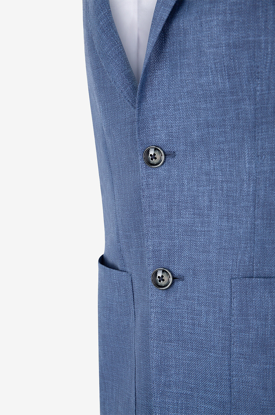 BARBA Blazer en lin laine vierge et soie Jimmy Homme BLEU MOYEN 3