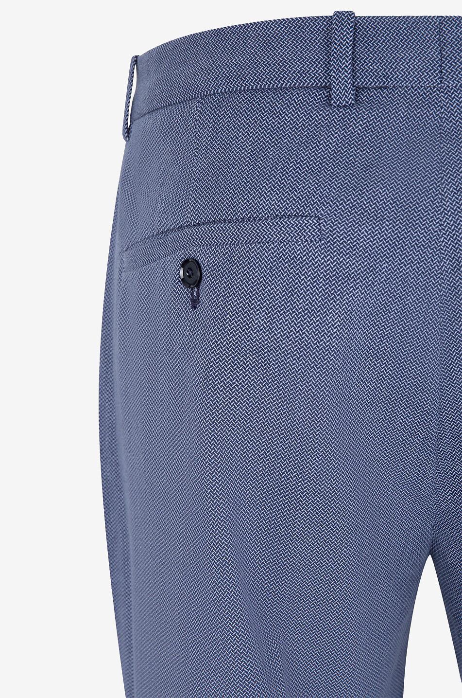 Slim-Fit-Hose aus Baumwolle mit Fischgräten