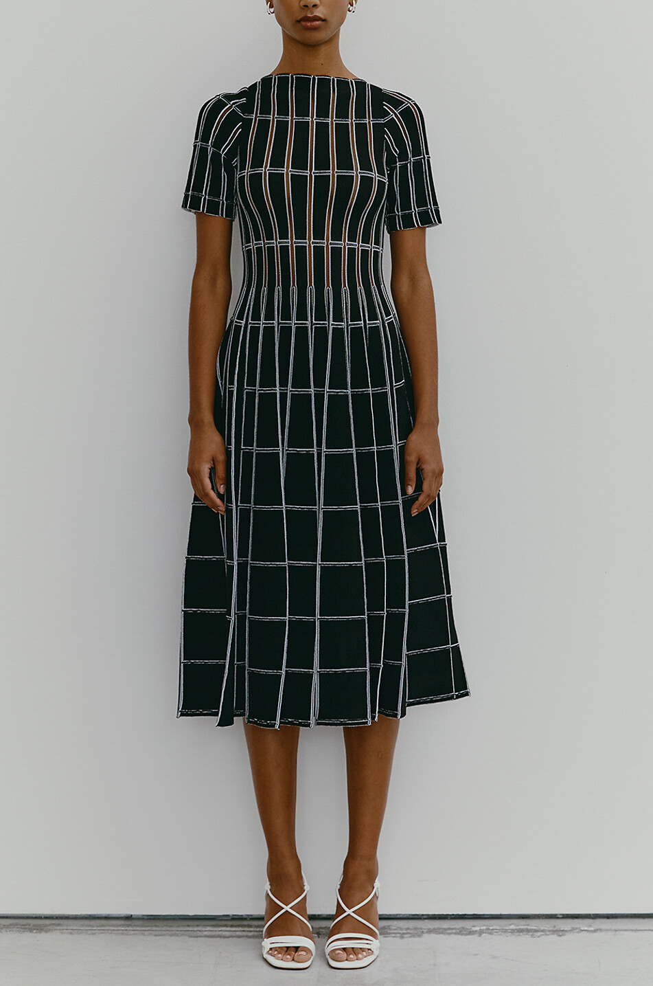 Midi-Strickkleid mit geometrischen Motiven Zita Vismara