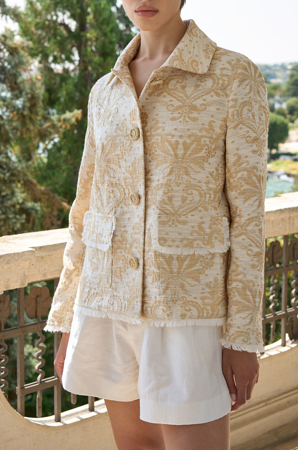 CINZIA ROCCA Veste en brocart Femme MULTICOLORE 3