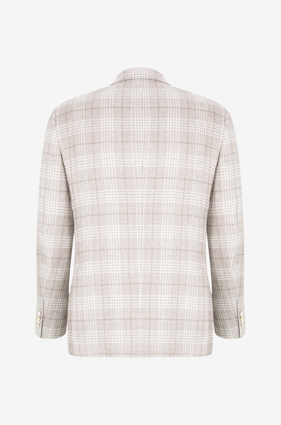 CARUSO Blazer en chanvre et laine à carreaux Homme Beige clair 2