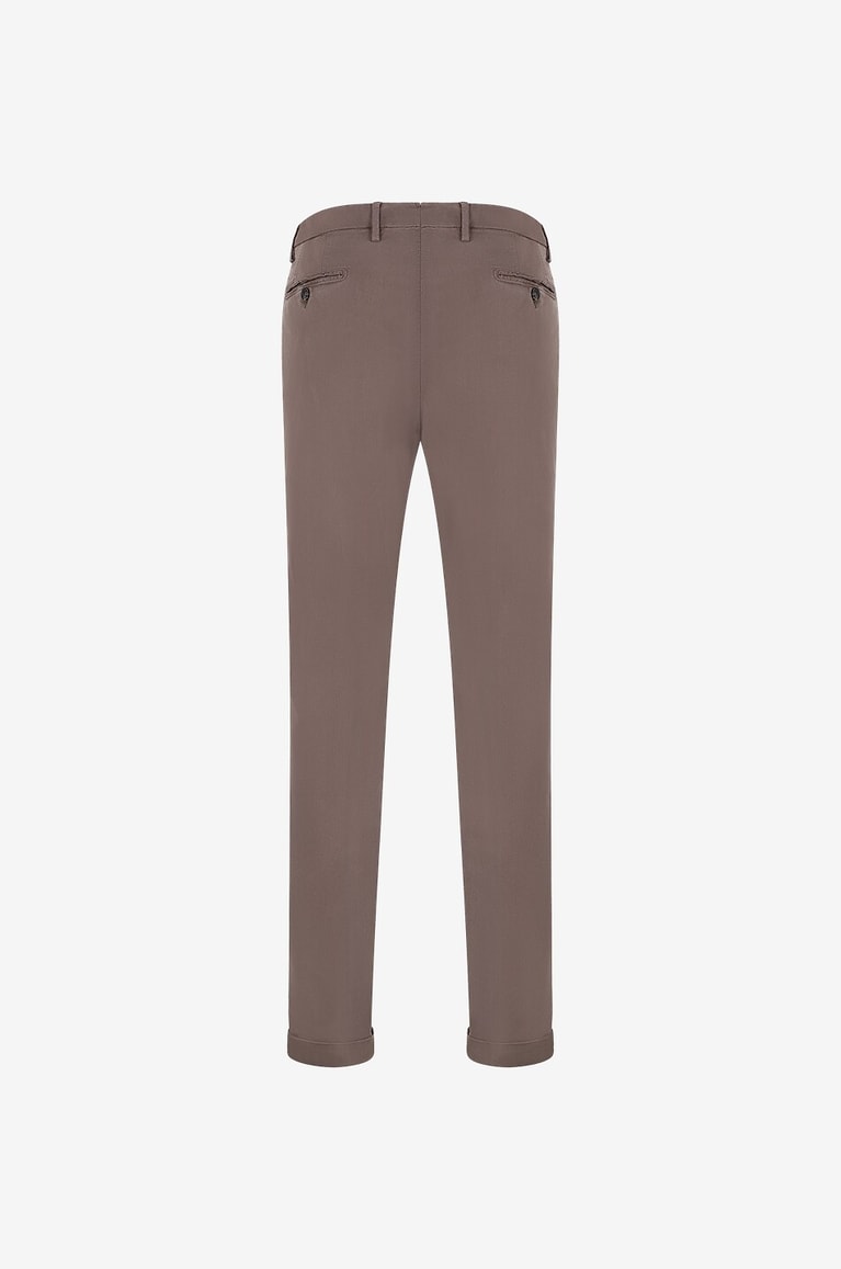 B SETTECENTO Slim-Fit-Chinohose aus Baumwolle Herren MITTELBRAUN 2