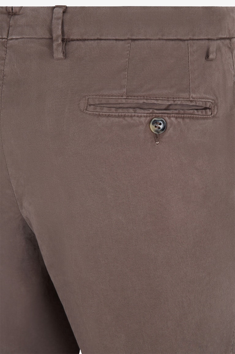 B SETTECENTO Slim-Fit-Chinohose aus Baumwolle Herren MITTELBRAUN 3