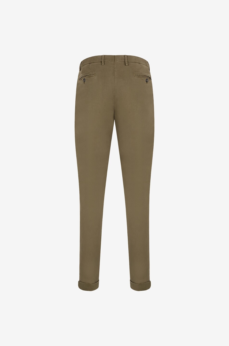 B SETTECENTO Slim fit chino cotton trousers Men MEDIUM GREEN 2