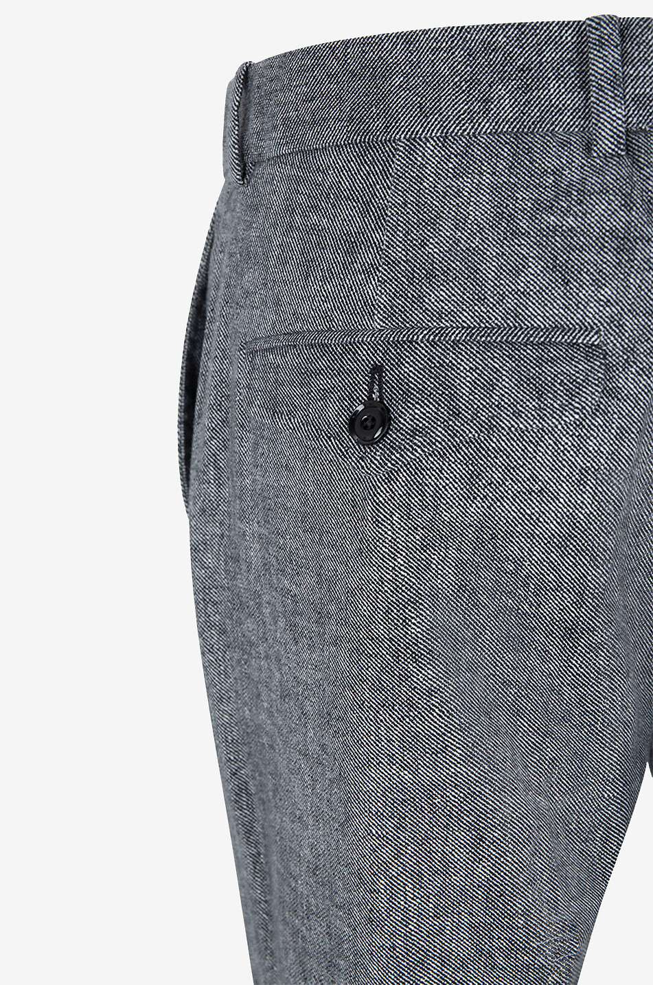 CIRCOLO 1901 Pantalon slim en coton chiné effet tweed Homme NOIR 3