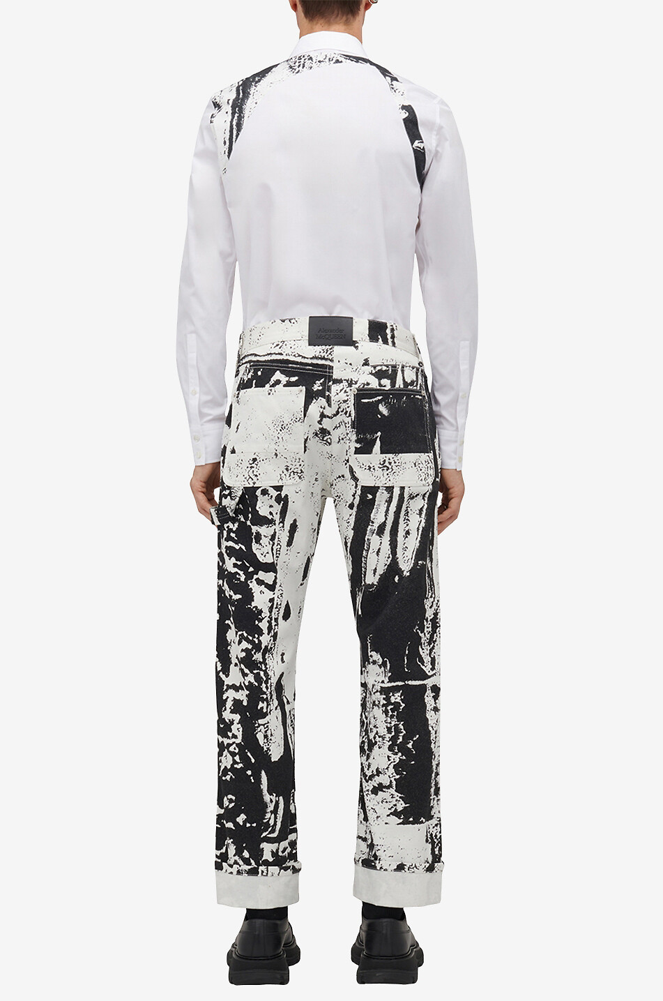 ALEXANDER McQUEEN Harness Fold poplin shirt Men WHITE 5