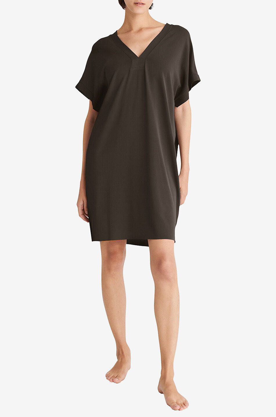 ERES Tali short jersey crepe tunic Women DARK KHAKI 2