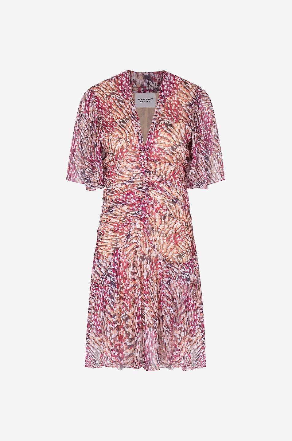 Robe courte en crêpe imprimée Vivienne