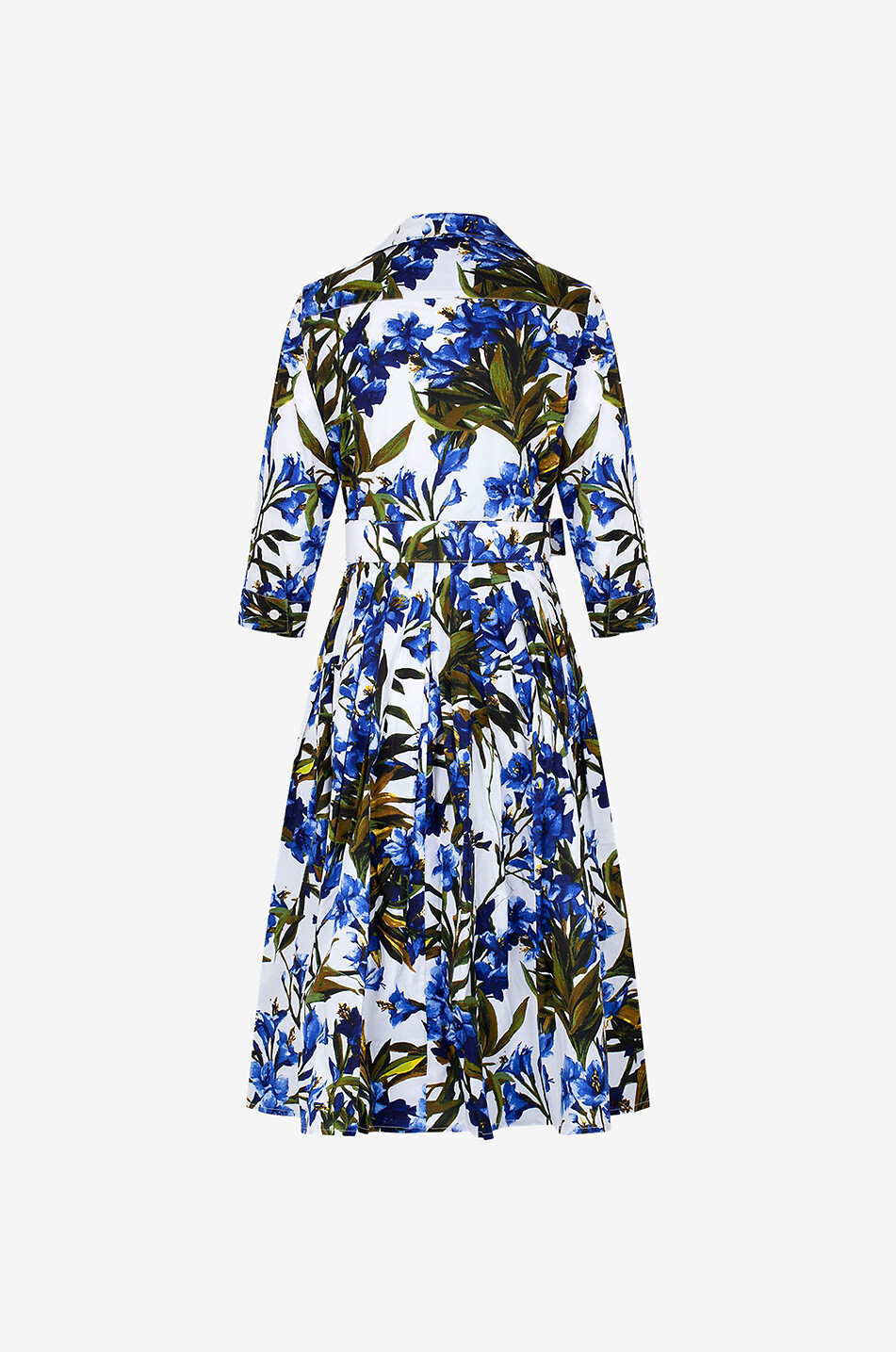 Robe chemise midi en popeline Audrey #2 Paper Flower