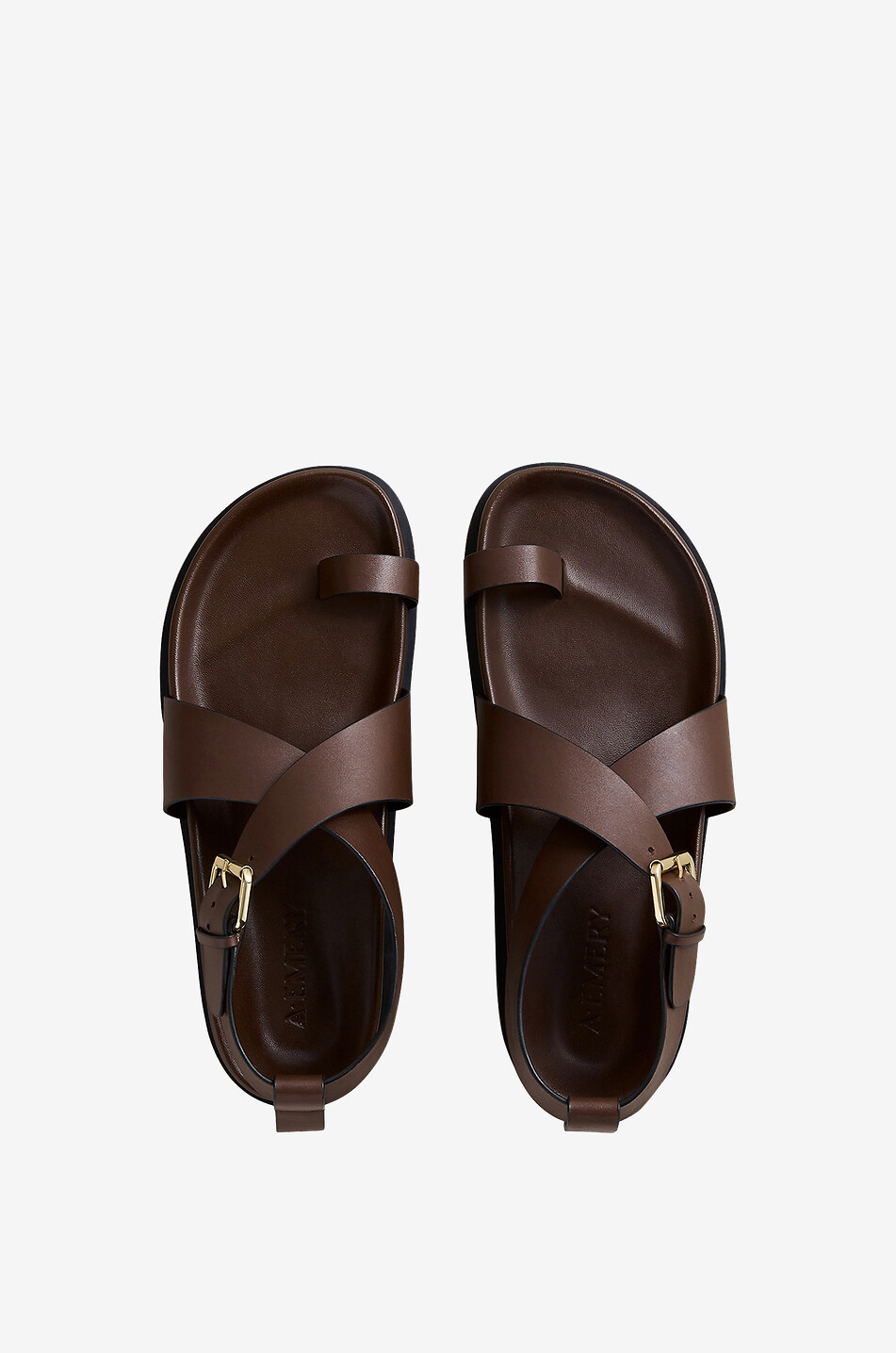 Flache Sandalen aus Leder Dula