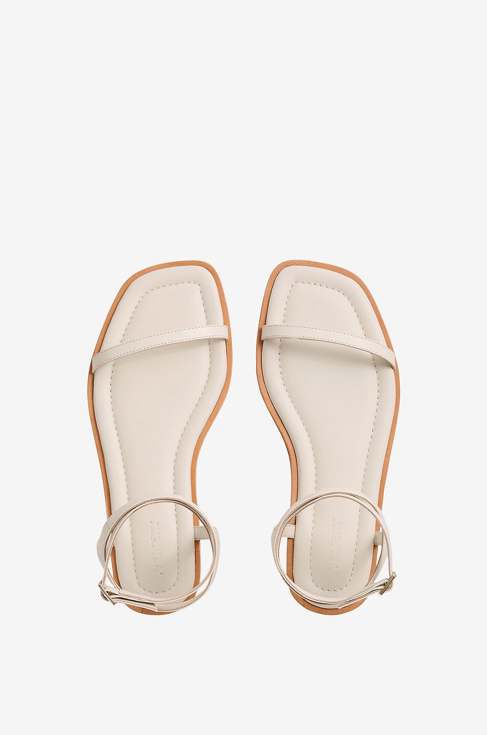 Flache Sandalen aus Leder Viv