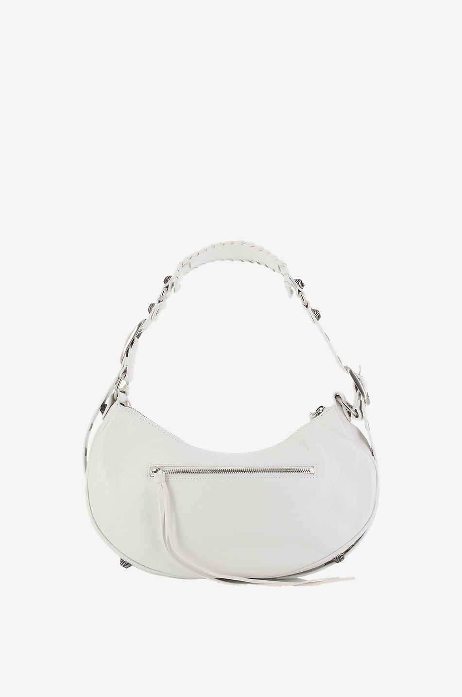 BALENCIAGA Sac porté épaule en cuir aréna Le Cagole Small Femme BLANC 3