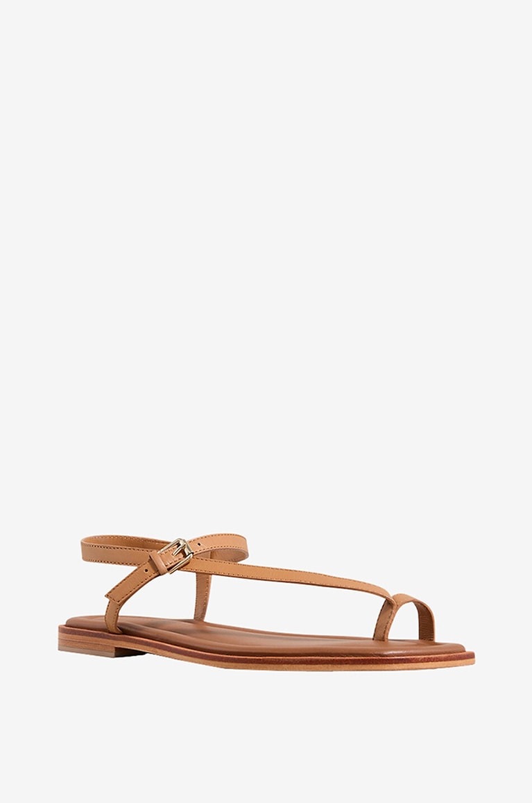 A.EMERY Sandales plates en cuir Pae Femme MARRON 1