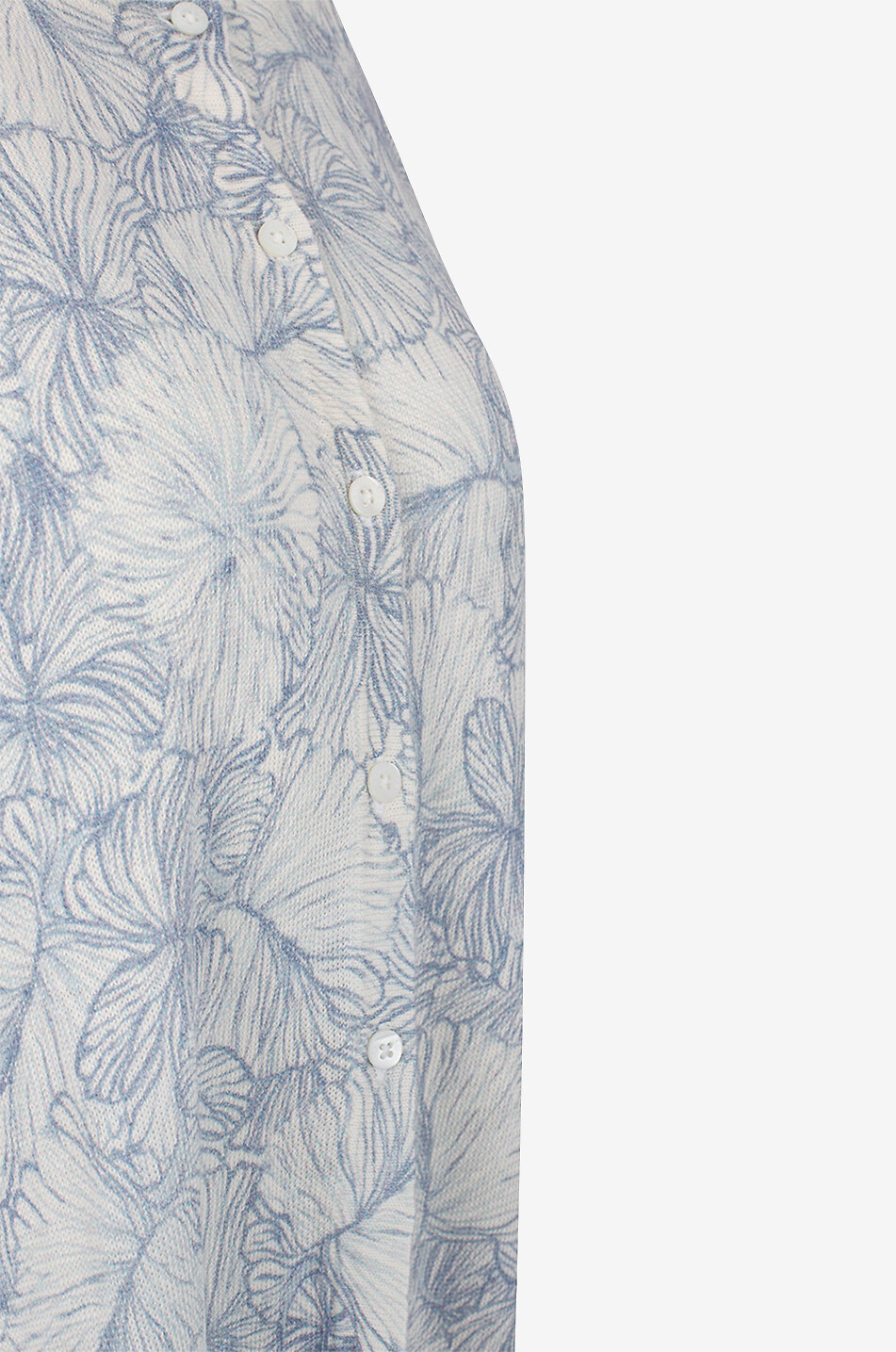 HEMISPHERE Flower printed linen button-down cardigan Women LIGHT BLUE 3